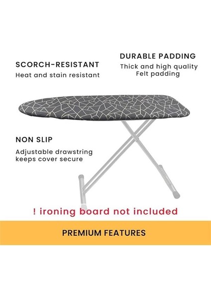 Beylini Ütü Masası Kılıfı Bezi Örtüsü Kalın Keçe Dolgulu Bağcıklı Sıkıştırma Yanmaya Dayanıklı Kolay fiyatları