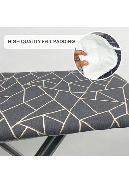 Beylini Ütü Masası Kılıfı Bezi Örtüsü Kalın Keçe Dolgulu Bağcıklı Sıkıştırma Yanmaya Dayanıklı Kolay