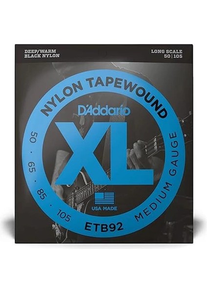 D'addario ETB92 Saitensatz Tapewound Bass Medium 50-105 Long Scale