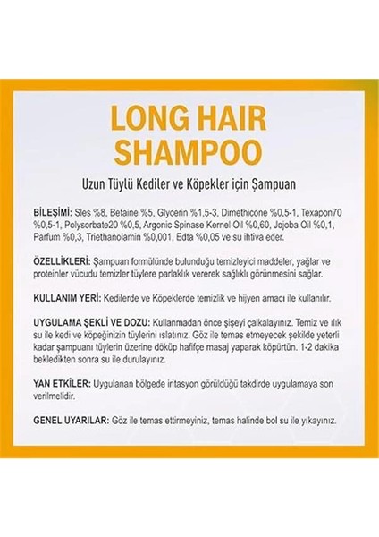 Long Hair Kedi ve Köpekler Için Ballı Uzun Tüylü Şampuan 400 ml