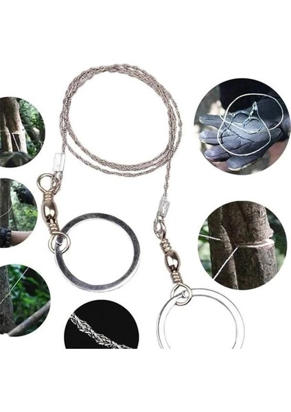 Karavanda, Kampta Taşınabilir Mini Zincir Cep Testeresi Dişli Tel Ahşap Plastik Metal