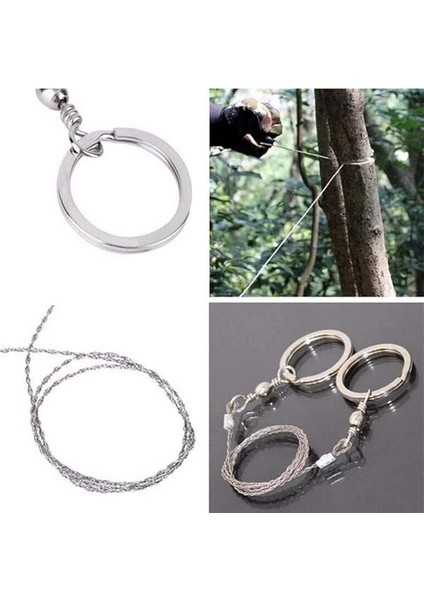 Karavanda, Kampta Taşınabilir Mini Zincir Cep Testeresi Dişli Tel Ahşap Plastik Metal