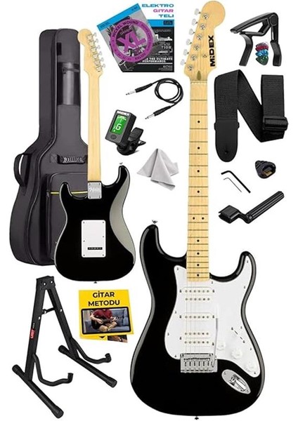 RPH-40WB-ST Siyah Beyaz Elektro Gitar Seti Hsh Manyetik Maple Klavye Üst Kalite fiyatları