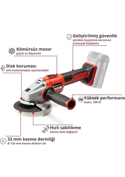 Axxıo 18/125 Q - Solo, Akülü Avuç Taşlama modelleri