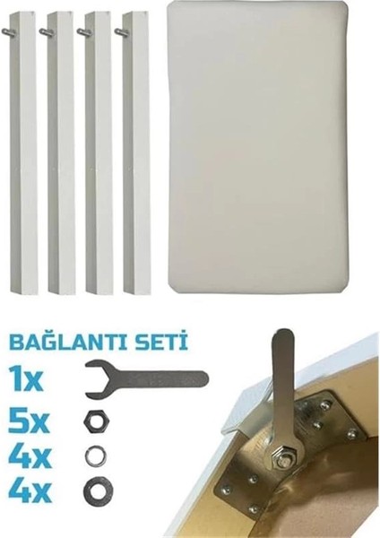 Midex TBX-144WH Üst Kalite Piyano Taburesi Gizli Bölmeli Beyaz Renk (32X54X48) fırsatları