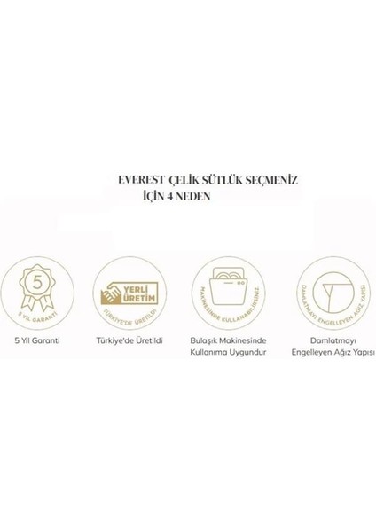 Everest Maxi Çelik Sütlük 1200 ml fırsatları