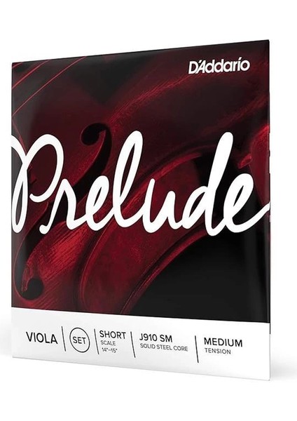 D'addario J910-SM Prelude Viola Tel Seti Karbon Fiber Çelik/nikel Kısa Orta