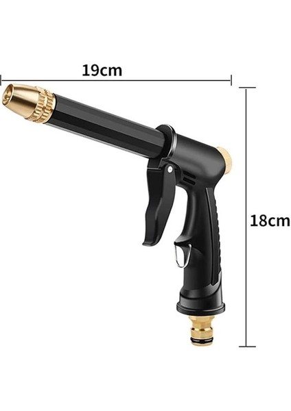 Basınçlı Su Püskürtme Tabancası Araba Yıkama Bahçe Sulama Evrensel Hortum ve Musluk Uyumlu fırsatları