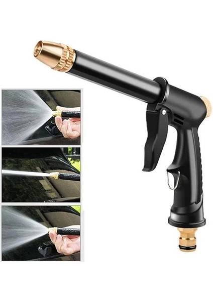 Basınçlı Su Püskürtme Tabancası Araba Yıkama Bahçe Sulama Evrensel Hortum ve Musluk Uyumlu