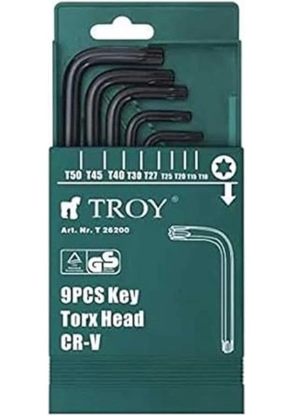 T 26200 Allen Anahtar Seti, Torx, 9 Parça fiyatları
