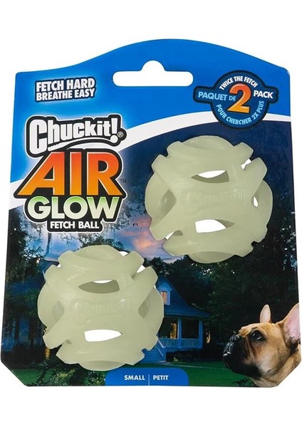! Air Glow Gece Parlayan At & Getir Topu Köpek Oyuncağı – 2’li Paket – (Small)