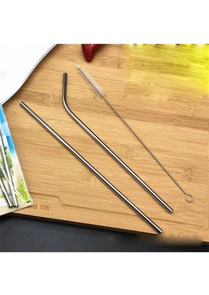 Paslanmaz Çelik Pipet, Temizleme Fırçası, Metal Pipet 2'li fiyatları