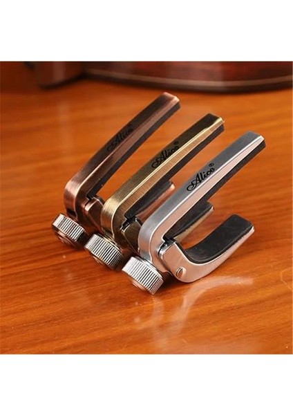 Klasik Akustik Kapo Ayarlanabilir Yastıklı Bronz Ukulele Saz Bağlama Kapo Capo