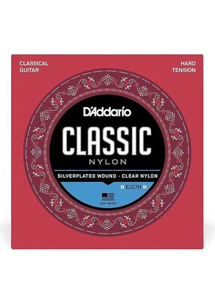 D'addario EJ27H Klasik Gitar Tel Seti (4/4), Silverplated Wound, C fiyatları