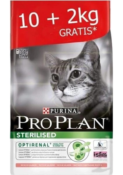 Sterilised Somonlu Kuru Kedi Maması 10 kg +2 kg Hediye