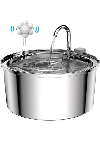 Hareket Sensörlü 3.2 L Paslanmaz Çelik Kedi Köpek Için Otomatik Su Pınarı Su Çeşmesi Su