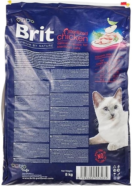 Premium By Nature Kısırlaştırılmış Kediler Için, Tavuk Etli Kuru Mama, 8 kg modelleri