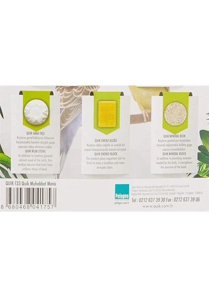 Muhabbet Kuşu Menüsü ( Kum, Mineral Blok, Kraker...) fırsatları