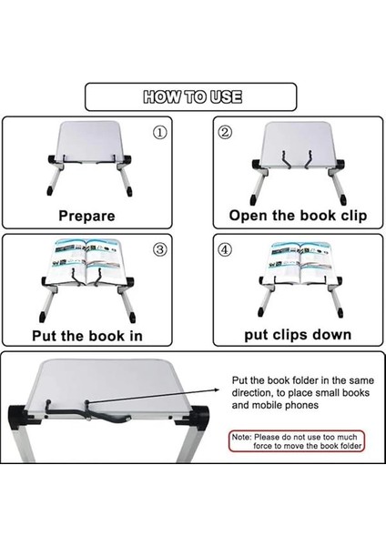 Metal Ayarlanabilir Kitap Okuma Standı Rahle Çok Amaçlı Laptop Tablet Standı ,