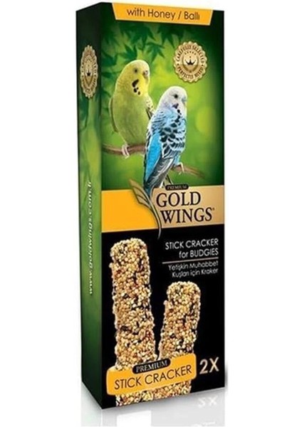 Gold Wings Premium Ballı Muhabbet Kuşu Krakeri, 2'li Kutu
