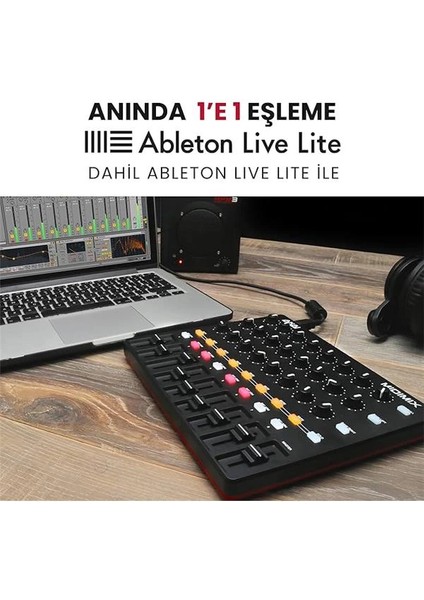 Mıdımıx - USB Mıdı Controller Mikseri Atanabilir ve Ana Kısıcılara Sahip, 24 Düğme fiyatları