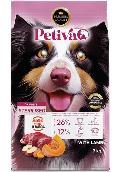 Kısırlaştırılmış Yetişkin Köpekler Için Kuzu Etli Kuru Köpek Maması (7 Kg, Kuzu)