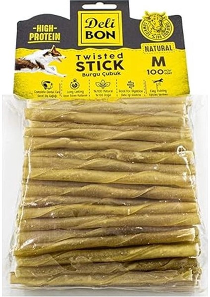 Delibon Gerçek Deriden Kalın Burgu Çubuk, THICKX100PCS., Natural fiyatları