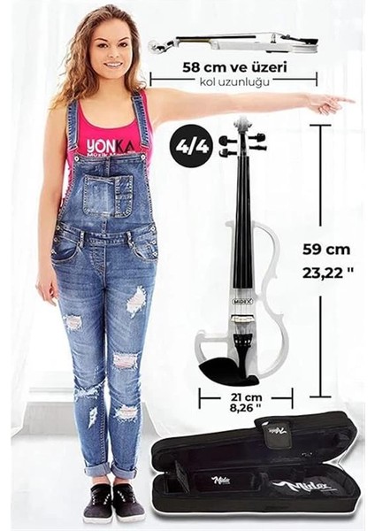 RCZ-606W Elektro Keman Seti Beyaz (Kulaklık Kablo Metod Tuner Yastık) indirimleri