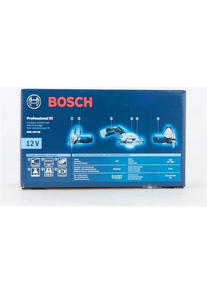 Gks 12V-26 Akülü Daire Testere (12 Volt, Solo, Testere Çapı: 85 Mm, Göbek Çapı: