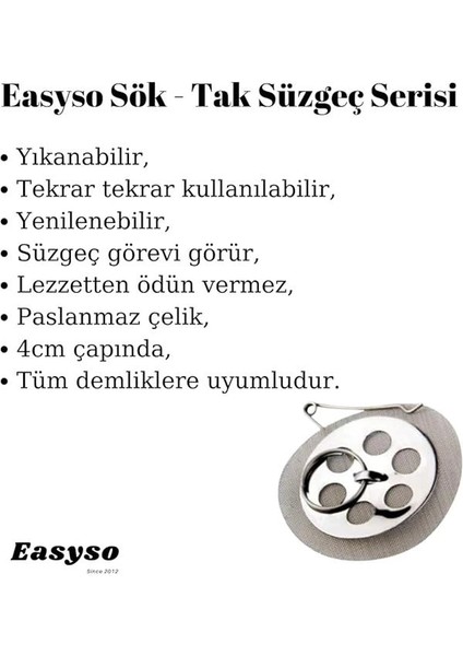 3 Adet Demlik Süzgeci Plus Çaydanlık Içi Süzgeç Elek Fonksiyonel Yıkanabilir Paket modelleri