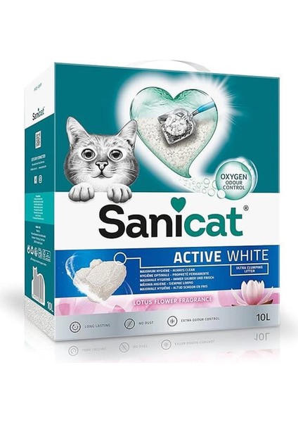 Active White Lotus Çiçeği Topaklanan Kedi Kumu 10L fiyatları
