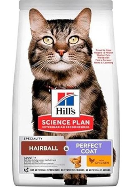 Hill's Sp Tüy Yumağı Kontrolü ve Mükemmel Tüyler Için Tavuklu Kedi Maması 1,5kg fiyatları