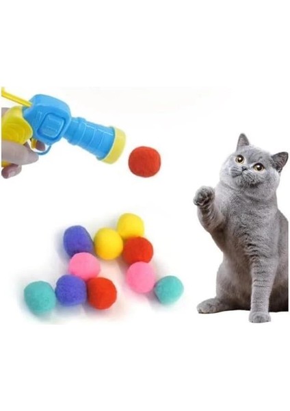 Kedi Oyun Tabancası Interaktif - Peluş Toplarla Eğlenceli Oyun Zamanı, Ekstra Peluş Toplar