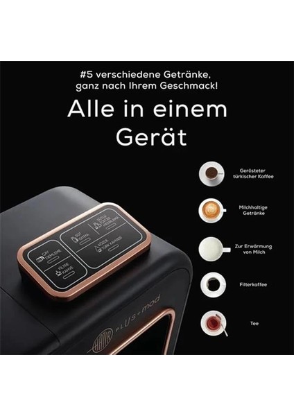 Hatır Plus Mod 5 In 1 Kahve Makinesi Black Copper