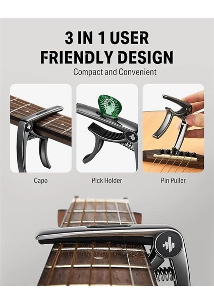 Dc-2 Gitar Capo Akustik ve Elektro Gitar Ukulele Bas Mandolin ve Banjo Için Gitar Seçtikleri modelleri