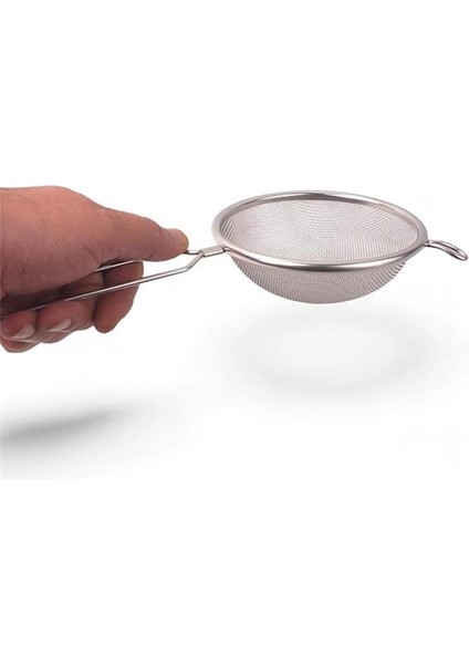 Saplı Paslanmaz Çelik Süzgeç, Büyük Boy Metal Süzgeç 28 * 14 cm - Estetik ve Dayanıklı: modelleri