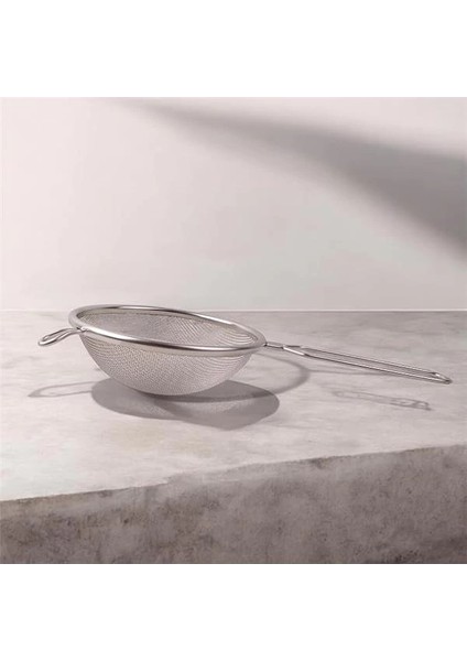 Saplı Paslanmaz Çelik Süzgeç, Büyük Boy Metal Süzgeç 28 * 14 cm - Estetik ve Dayanıklı: indirimleri