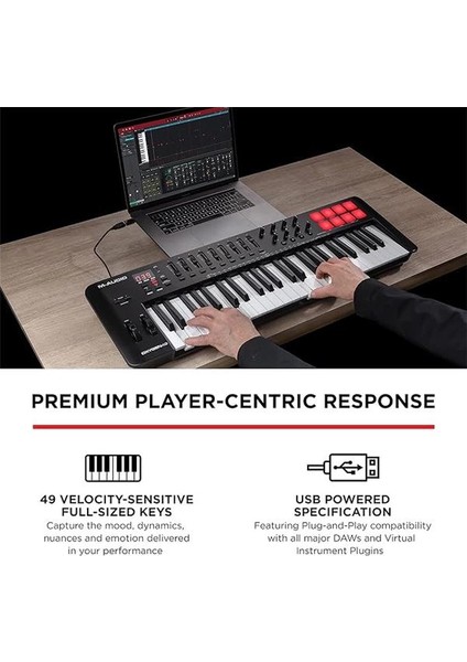 M-Audio Oxygen 49 (Mkv) – 49 Tuşlu, Beat Pad, Aklıllı Akor, Akıllı Scale ve Arperggiator Özellikli fiyatları
