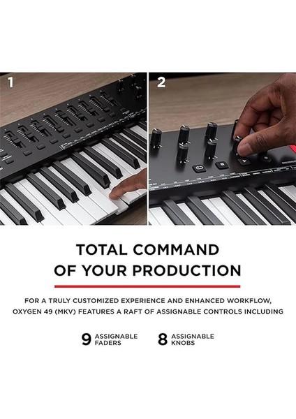 M-Audio Oxygen 49 (Mkv) – 49 Tuşlu, Beat Pad, Aklıllı Akor, Akıllı Scale ve Arperggiator Özellikli fırsatları