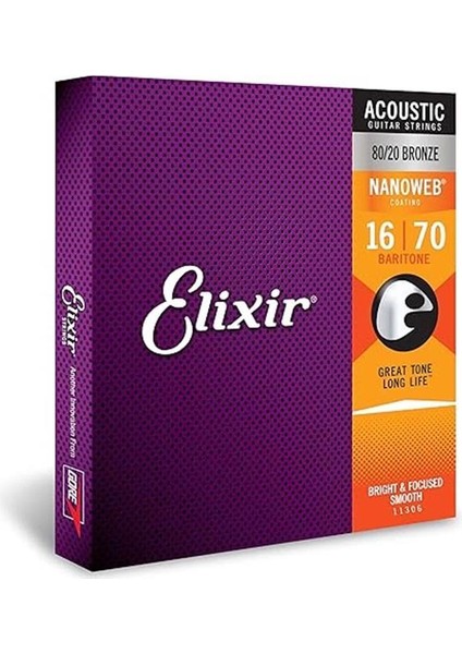 11306 Nanoweb Bar Akustik Gitar Teli (16-70)