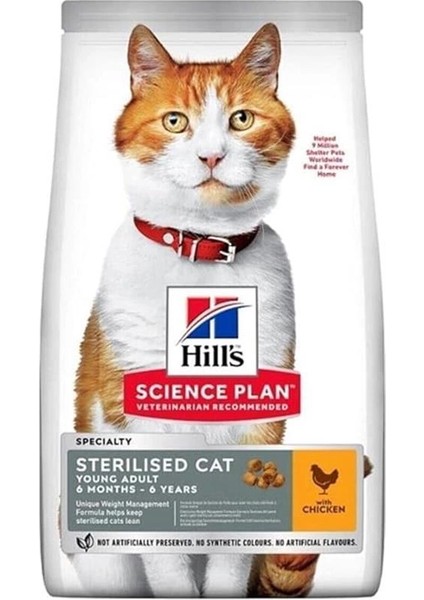 Hill's Adult Tavuklu Kısırlaştırılmış Yetişkin Kedi Maması 3 kg 52742030272