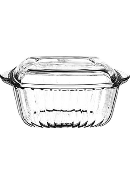 Pasabahce Borcam Kapaklı Orta Boy Kare Tencere