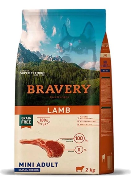Adult Small Breed Tahılsız Kuzulu Küçük Irk Yetişkin Köpek Maması 2 kg
