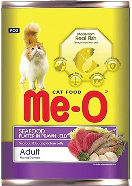 Me-O Canned Deniz Lezzetleri Karides Soslu Kedi Konserve, 400 gr fiyatları