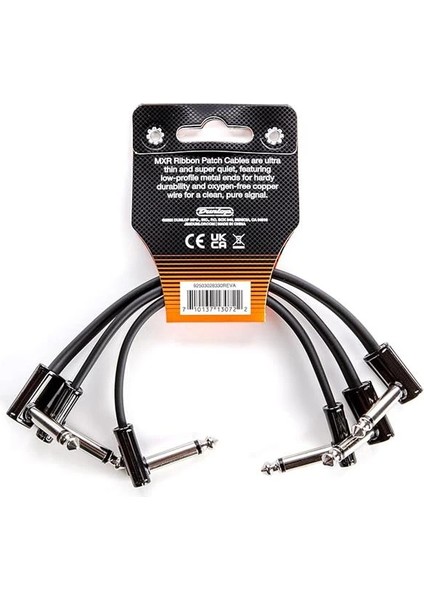 Jım Dunlop Şerit Yama Kablosu 6 "|15 Cm-3 Paket, 1/4-Inç Dik Açı (3PDCPR06) fiyatları