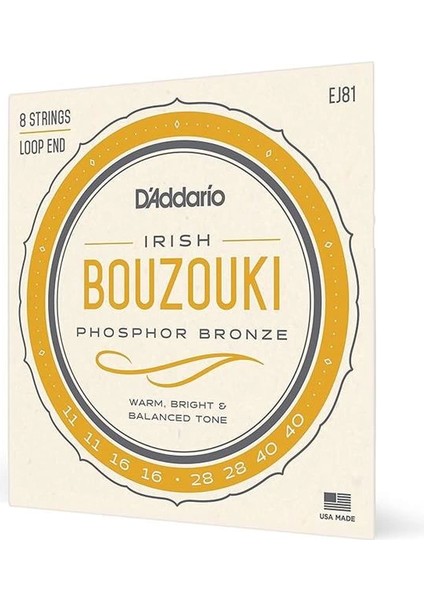 D'addario D EJ81 Irlanda Bouzouki Teller