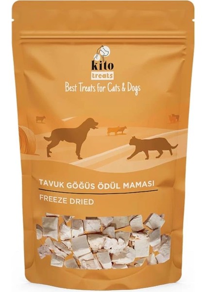 Freeze Dried Tavuk Göğüs Kedi Ödül MAMASI%100 Doğal, Glutensiz 30 Gr(Cat Treat)