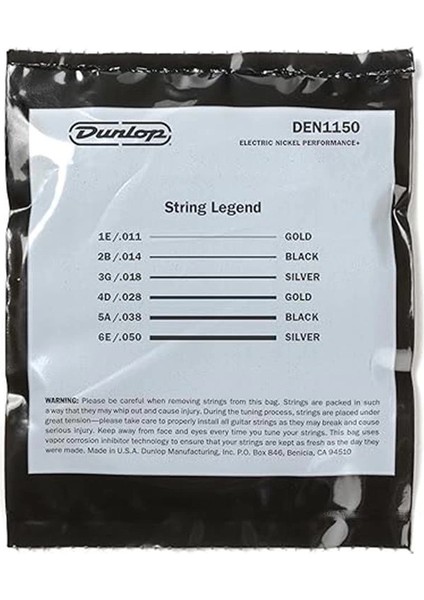 DEN1150 Nickel Elektro Gitar Teli (11-50)