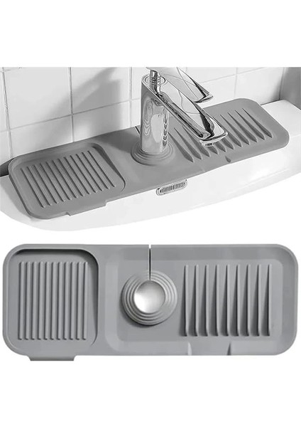 Elastik Musluk Matı Su Tutucu Düzenleyici Kaydırmaz Taban Organizer Mutfak