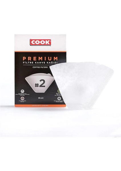 Premium Filtre Kahve Kağıdı - Ebat 2, 80 Adet
